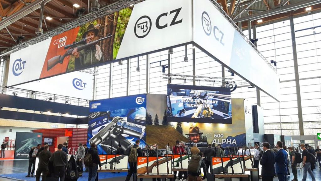 The CZ and Colt stand at the IWA OutdoorClassics trade fair