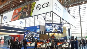The CZ and Colt stand at the IWA OutdoorClassics trade fair