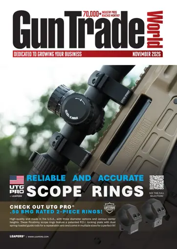 Cover of the November 2026 issue of Gun Trade World magazine