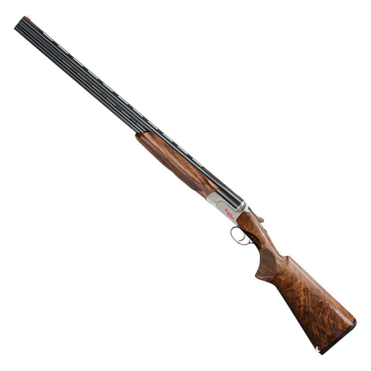 Perazzi High Tech Game over-and-under shotgun with silver action and walnut stock